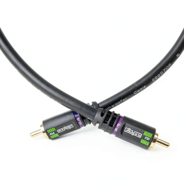 Element-Hz RCA Subwoofer Cable Black Compact Design-4