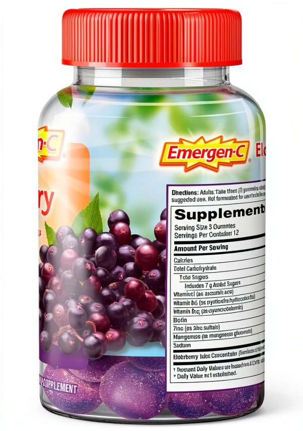 Emergen-C Elderberry Gummies Immune Support Vitamin C-7