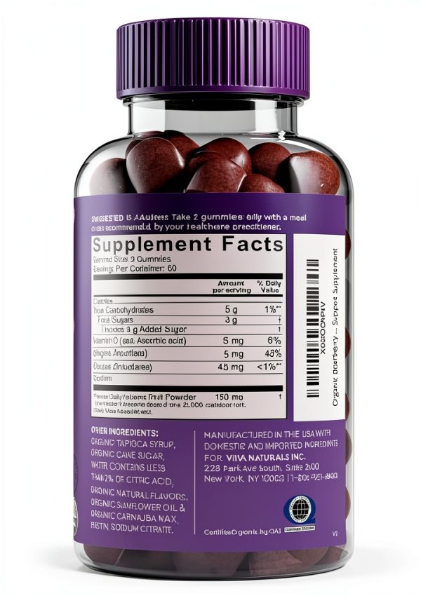 Elderberry Zinc Gummies Adults Immune Support Organic-7