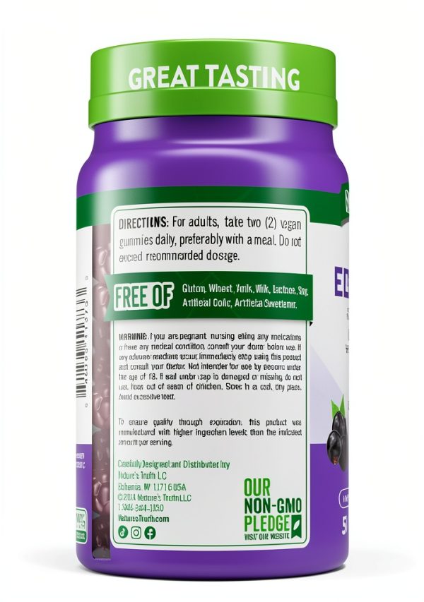 Nature’s Truth Elderberry Gummies Vegan Wellness Support-6