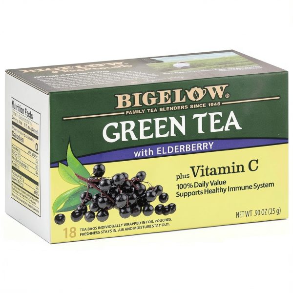 Bigelow Green Tea Elderberry Vitamin C Antioxidant Tea Bags-0