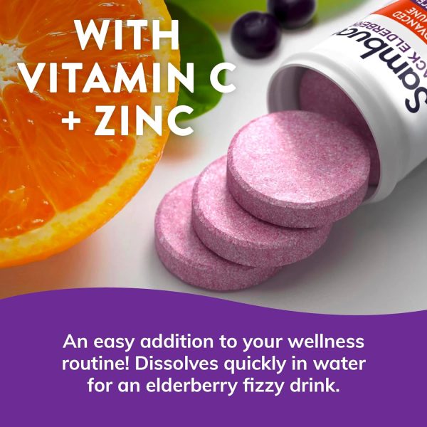 Sambucol Elderberry Tablets Immune Support Vitamin C Zinc-4