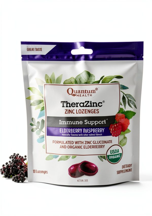 TheraZinc Zinc Lozenges Elderberry Raspberry Immune Support-0