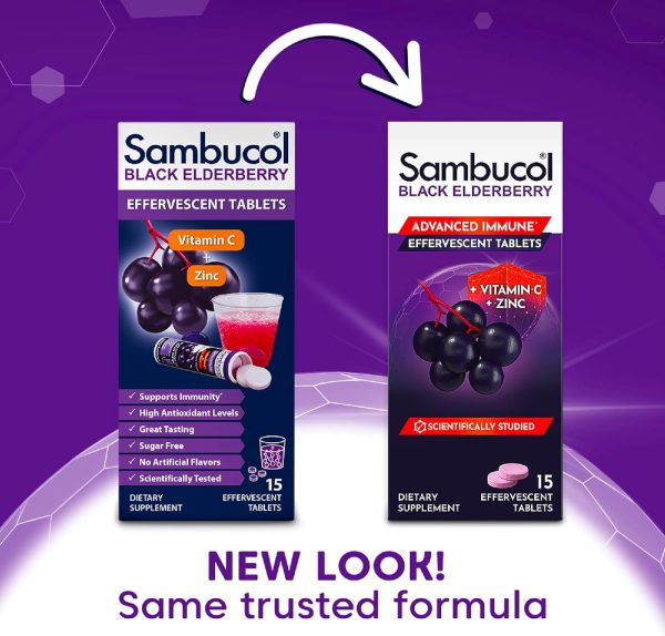 Sambucol Elderberry Tablets Immune Support Vitamin C Zinc-1