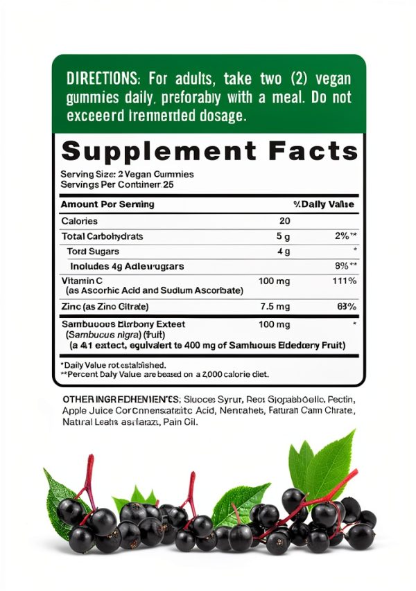 Nature’s Truth Elderberry Gummies Vegan Wellness Support-1
