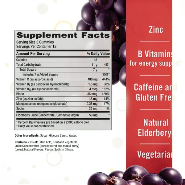 Emergen-C Elderberry Gummies Immune Support Vitamin C-6