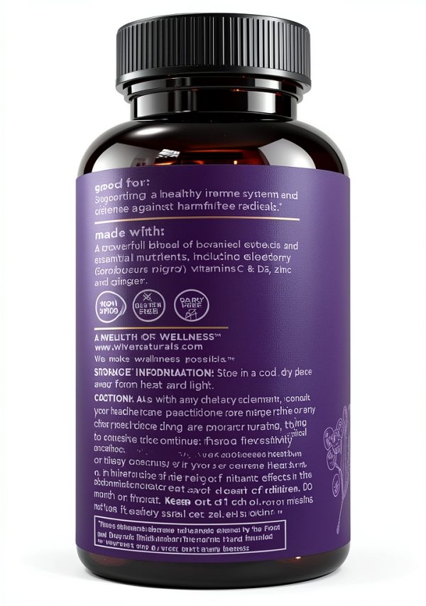 Viva Naturals Elderberry Supplement Zinc Vitamin C Immune-7
