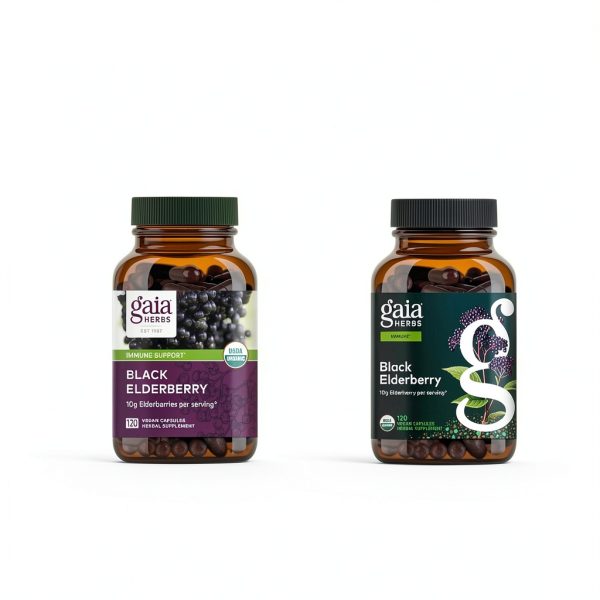 Gaia Herbs Elderberry Capsules Immune Support Organic Vegan-5
