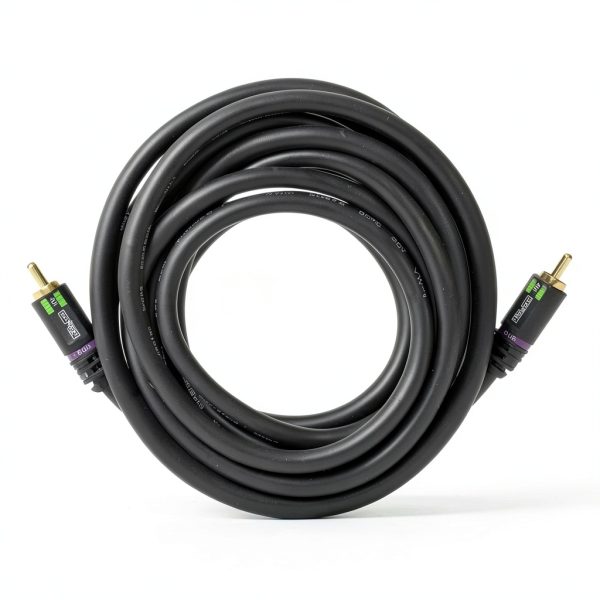 Element-Hz RCA Subwoofer Cable Black Compact Design-0
