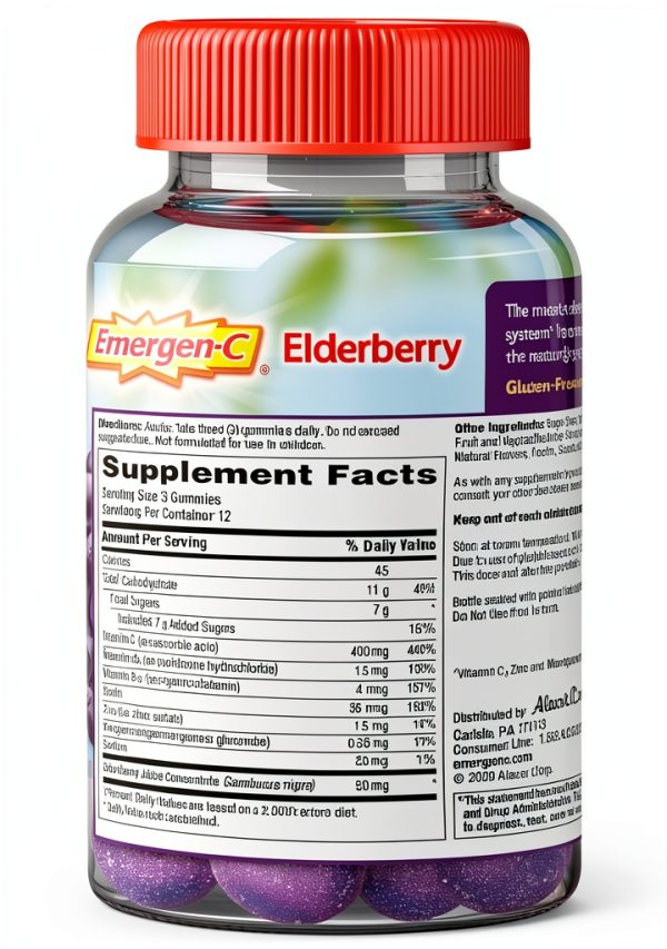 Emergen-C Elderberry Gummies Immune Support Vitamin C-8