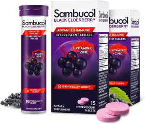 Sambucol Elderberry Tablets Immune Support Vitamin C Zinc-0
