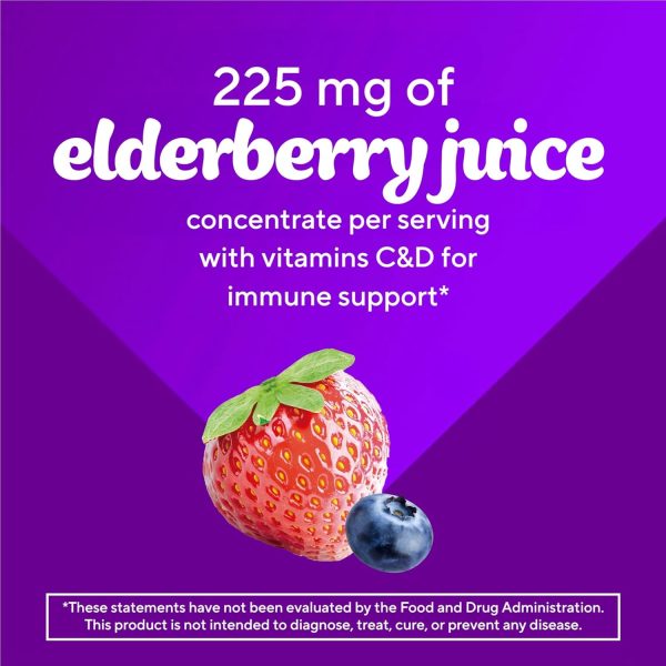 Vitafusion Elderberry Gummies Adult Immune Support Vitamins-4