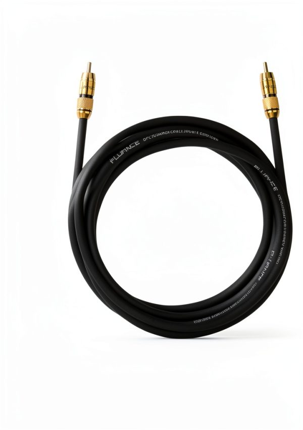 Fluance Subwoofer RCA Cable Gold Plated Brown-7