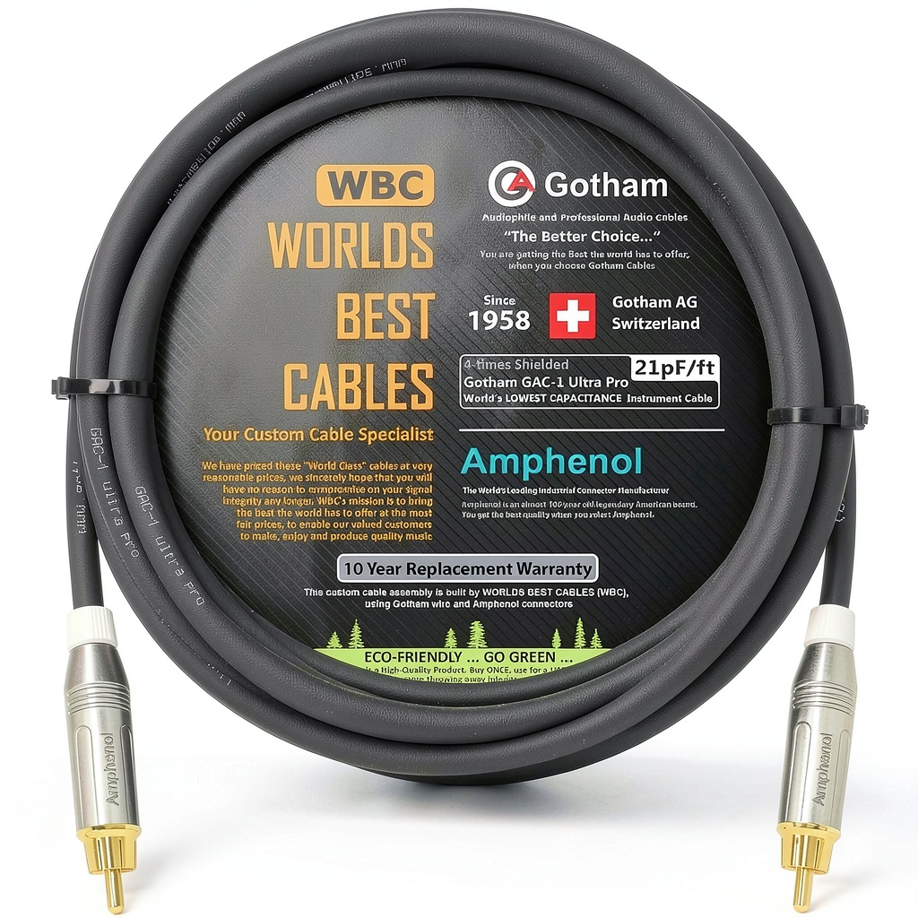 Gotham GAC-1 Ultra Pro RCA subwoofer cable
