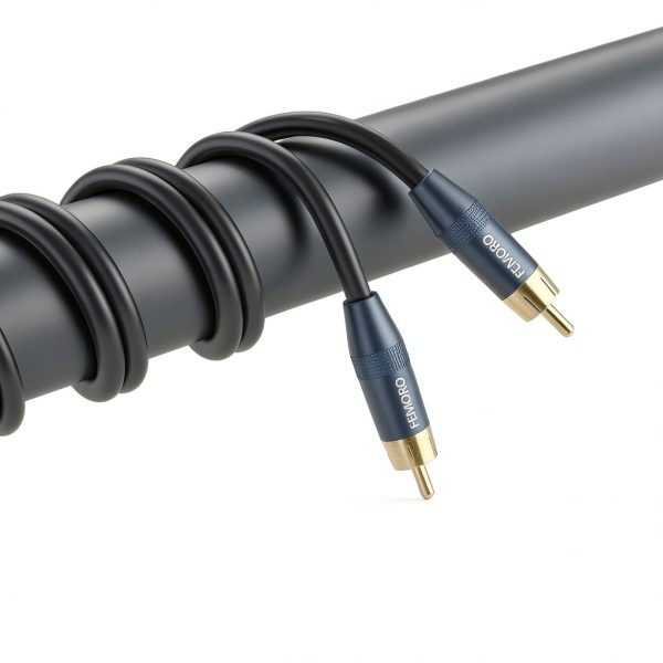 FEMORO Subwoofer RCA Cable 15ft Gold Plated-4