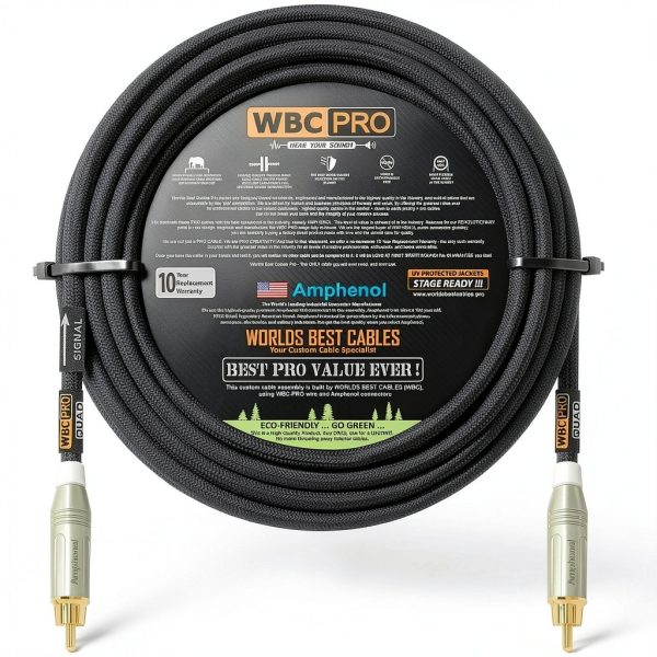 WORLDS BEST CABLES Star Quad RCA Cable Professional-0