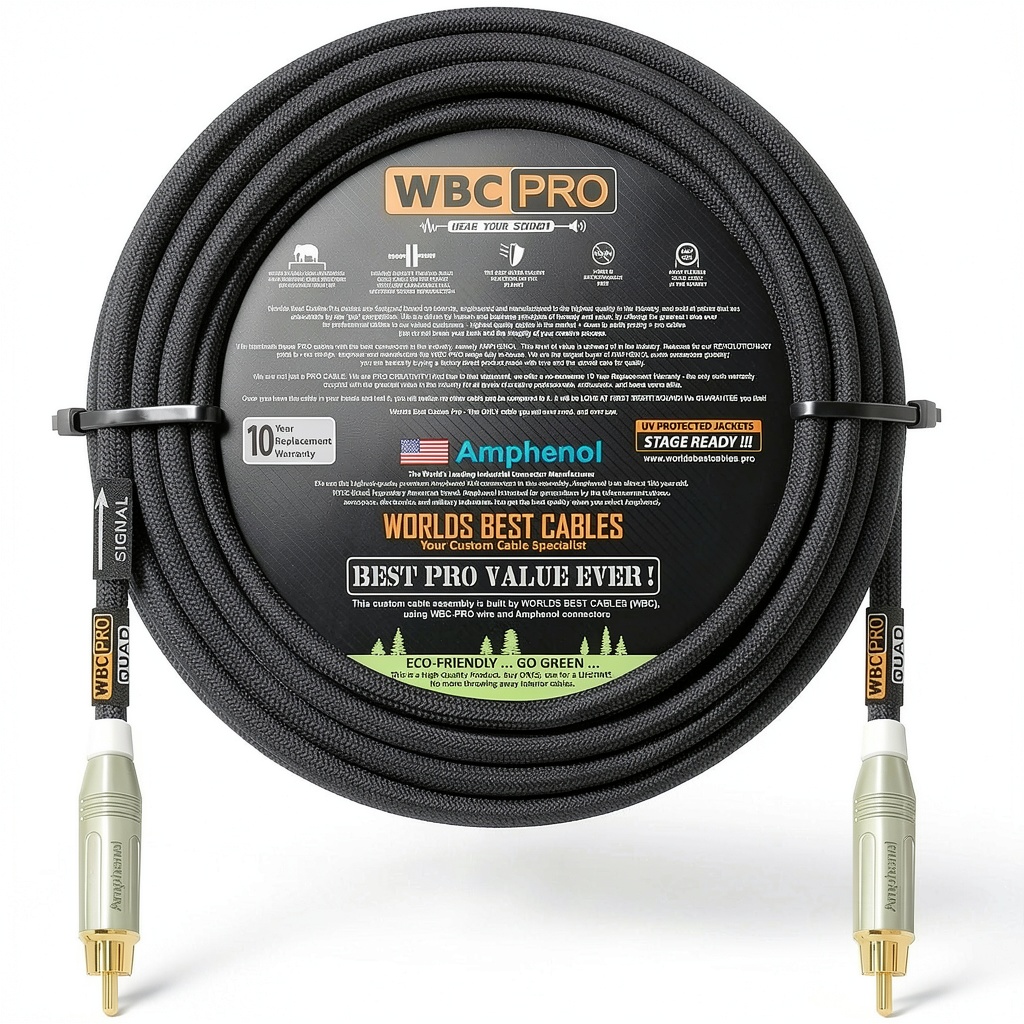 Professional Star Quad RCA Cables by Worlds Best Cables