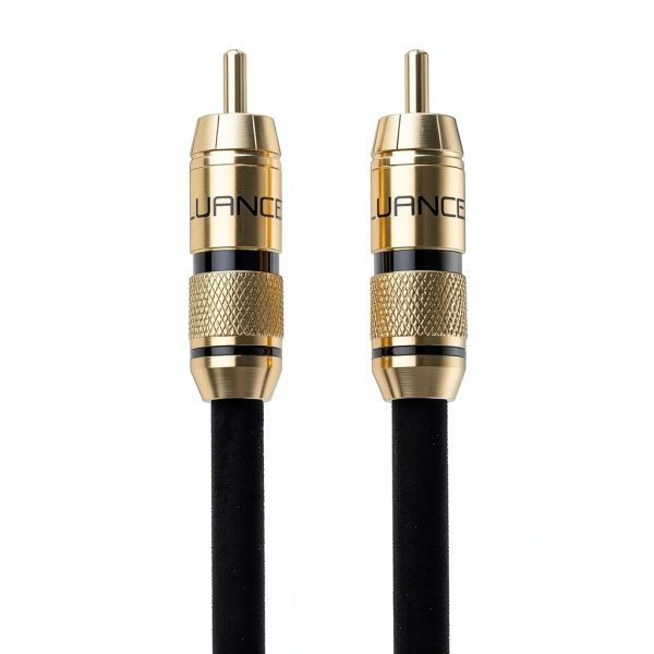 Fluance Subwoofer RCA Cable Gold Plated Brown-1