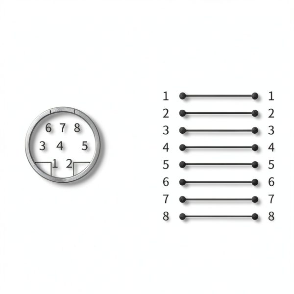 Mini Din 8 Pin 6ft Male to Male Cable USB Type A Serial by JUXINICE-2