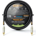 RCA Subwoofer Cable WORLDS BEST CABLES Star Quad 4ft Black-0