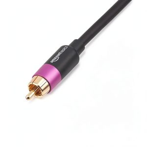 Amazon Basics Subwoofer RCA Cable 50ft Black Tangle Free Coaxial Audio-0