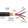 RCA Subwoofer Cable WORLDS BEST CABLES Star Quad 4ft Black-2