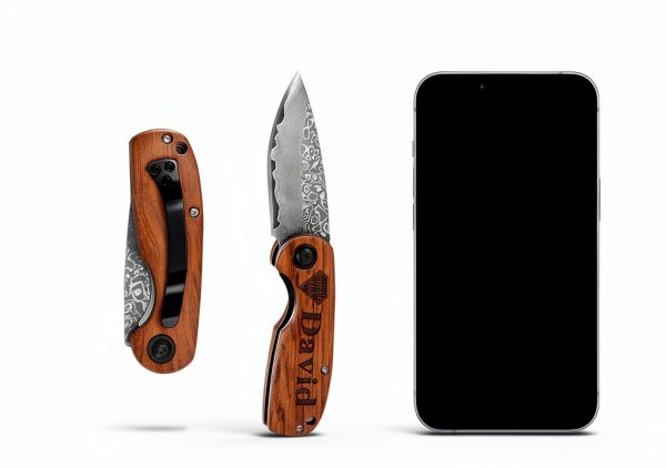 C.light 3D Personalized Pocket Knife 67-Layer Damascus Steel Folding-3