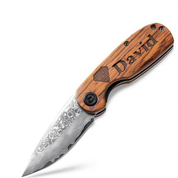 C.light 3D Personalized Pocket Knife 67-Layer Damascus Steel Folding-4