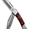 Rtek 3.75" Spanish Brown Wood Pocket Knife Lockback Folding EDC-2