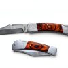 Rtek 3.75" Spanish Brown Wood Pocket Knife Lockback Folding EDC-1