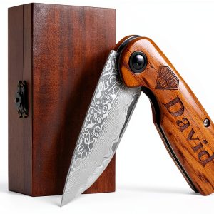 C.light 3D Personalized Pocket Knife 67-Layer Damascus Steel Folding-0