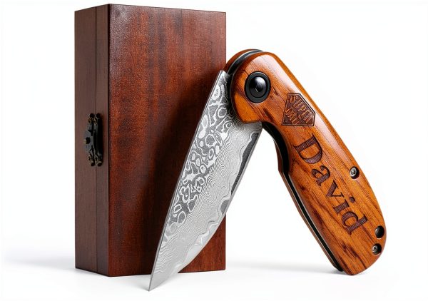 C.light 3D Personalized Pocket Knife 67-Layer Damascus Steel Folding-0