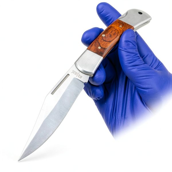 Rtek 3.75" Spanish Brown Wood Pocket Knife Lockback Folding EDC-3